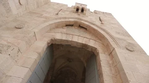 Jerusalem Old City Gate Stock-Footage 11237910