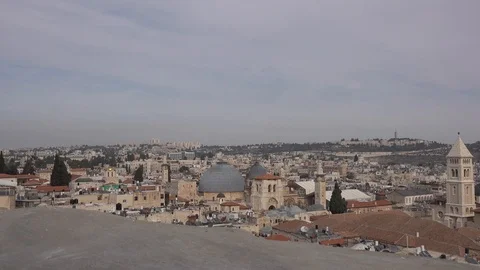 Jerusalem old city panorama Video stock 122433542