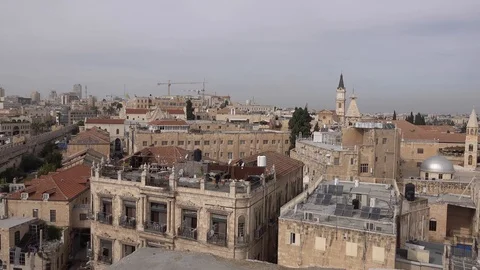 Jerusalem old city panorama Video stock 122441567