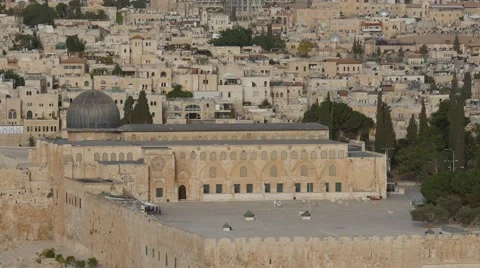 Jerusalem - Old City - Temple Mount - 30P - UHD 4K Stock Footage 42624363