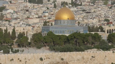 Jerusalem - Old City - Temple Mount -  30P - UHD 4K Stock Footage 42624367