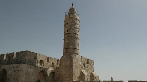 Jerusalem - Old City - Tower of David - 30P - UHD 4K 스톡 동영상 43160267