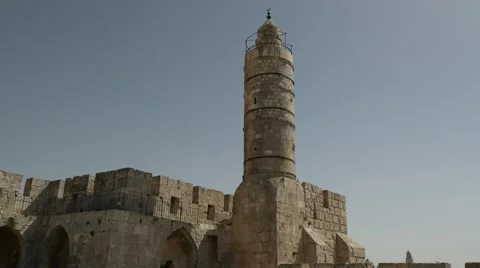 Jerusalem - Old City - Tower of David - 25P - UHD 4K Stock Footage 43797905