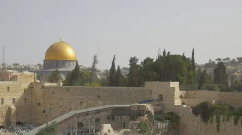 Jerusalem - Old City - Western Wall - 1920 X 1080 HD - Flat Stock Footage 42581966