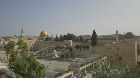 Jerusalem - Old City - Western Wall - 1920 X 1080 HD - Flat 스톡 동영상 42581982