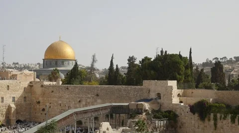 Jerusalem - Old City - Western Wall - 1920 X 1080 HD Stock Footage 42582001