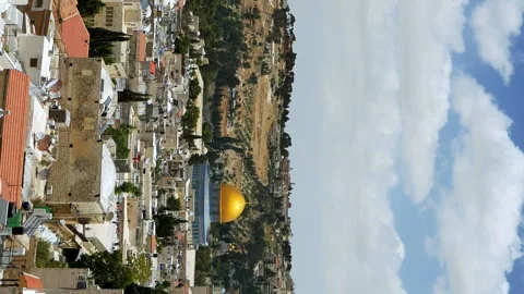 Jerusalem panoramic aerial view Video stock 91155739