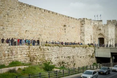 Jerusalem panoramic roof view Foto stock
