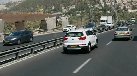 Jerusalem Safe Road Time Lapse at Entrance to City 動画素材 52464586