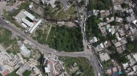 Jerusalem - Silwan pool; Area G; Kidron Valley; Al-Aqsa Mosque; 스톡 동영상 64201070