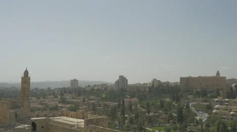 Jerusalem - Skyline - 30P - UHD 4K - Flat Stock Footage 43160265