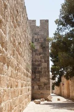 Jerusalem Stone Wall Stock Photos