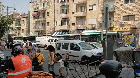 Jerusalem Street AUG2021 Video stock 202181665