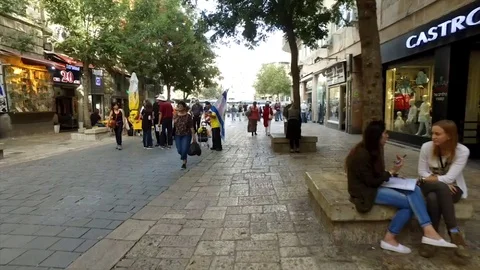 Jerusalem Streets Time lapse 2 Stock Footage 78718082