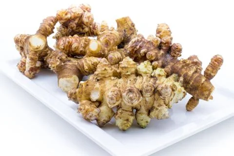Jerusalem sunchoke on white background Stock Photos