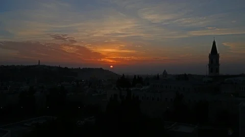 Jerusalem Sunrise Time Lapse Stock-Footage 90236091