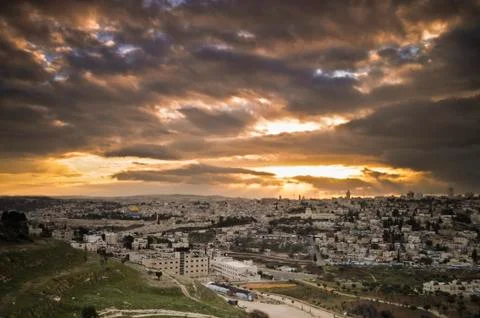 Jerusalem sunset Stock Photos