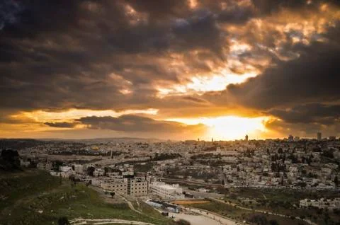 Jerusalem sunset Stock Photos