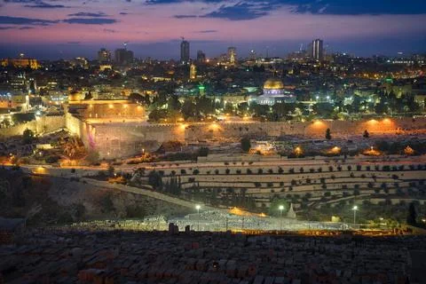 Jerusalem &amp; Sunset Stock Photos