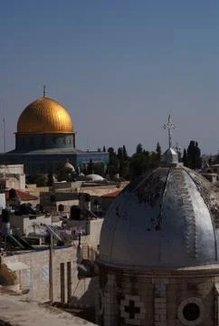 Jerusalem temple mount panorama Stock Photos