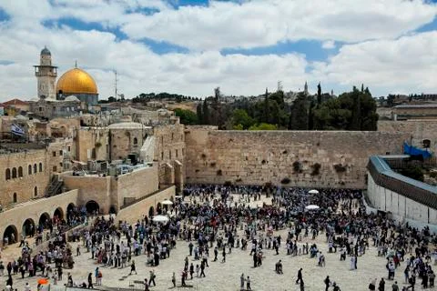 Jerusalem temple mount view Stock Photos