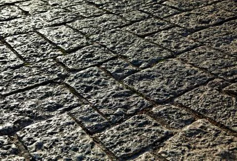 Jerusalem tiled road Stock Photos
