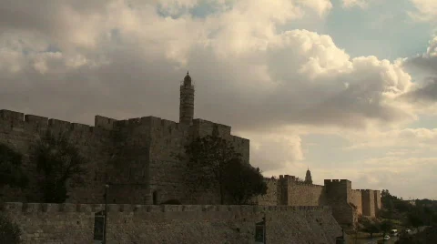 Jerusalem timelapse jaffa gate HD Stockbeeldmateriaal 333876