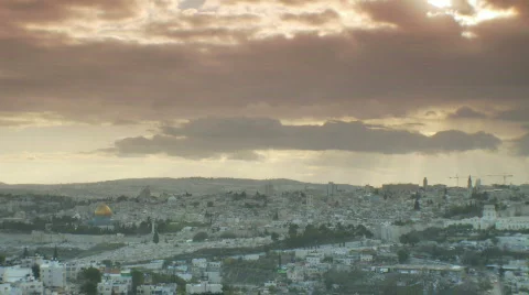 Jerusalem timelapse sunset Stockbeeldmateriaal 752263