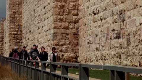 Jerusalem tourists Video stock 85043117