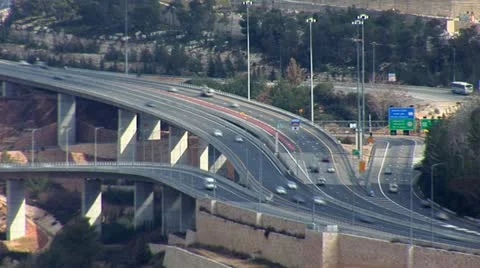 Jerusalem traffic 1 Stock Footage 10831848