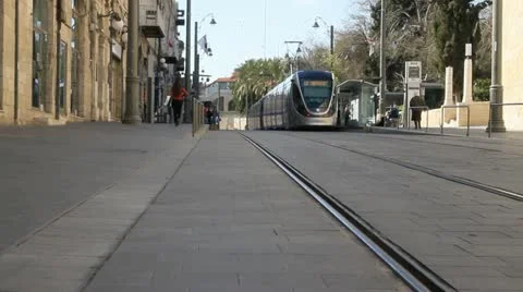 Jerusalem Train Stock Footage 10879486