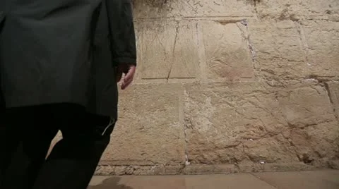 Jerusalem Wailing Wall praying man Vidéo 11239063