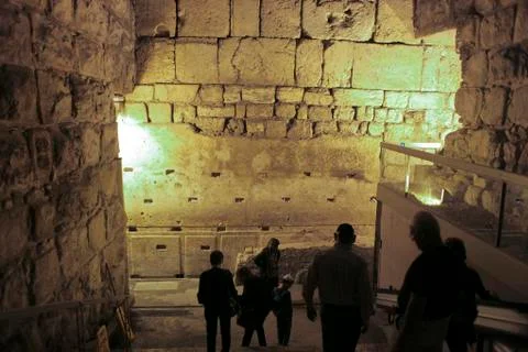 Jerusalem Wall caves Stock Photos