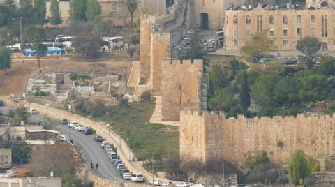 Jerusalem Walls 스톡 동영상 61756140