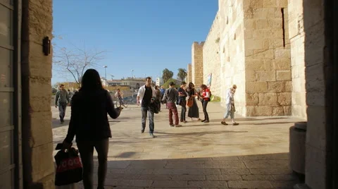Jerusalem Walls - Tracking Shot Vídeos de archivo 60959014