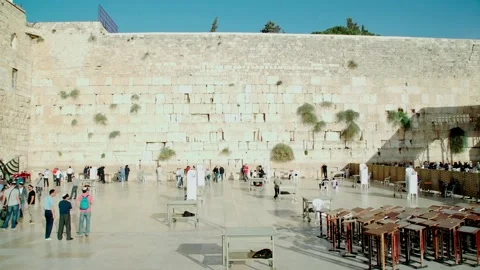 Jerusalem Western Wall 2 (4K, 25FPS) Stock Footage 171125139