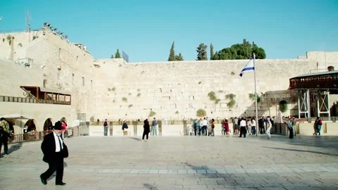 Jerusalem Western Wall 3 (4K, 25FPS) Video stock 171125128