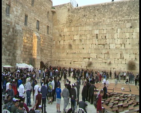 Jerusalem Western Wall Stock Footage 87950738