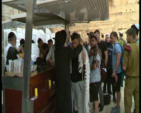 Jerusalem Western Wall Stock Footage 87950821