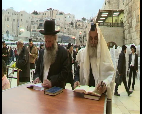 Jerusalem Western Wall Video stock 87950897