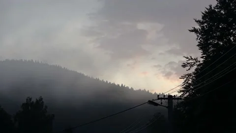 Jeseniky - clouds sunset - timelapse Stock Footage 152577873