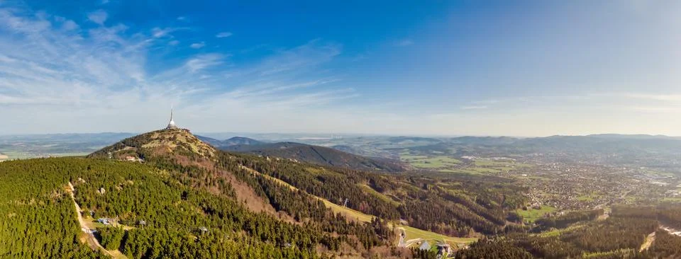 Jested, panorama, Liberec Stock Photos