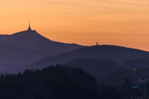 Jested at sunset Stock Photos