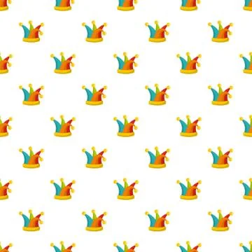 Jester cap pattern seamless Stock Illustration