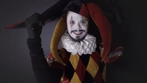 Jester in circus performance Stock Footage 124194553