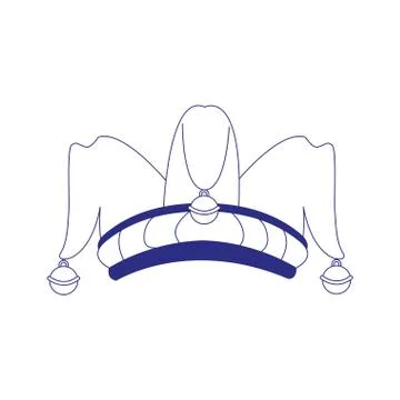 Jester hat icon, flat design Stock Illustration