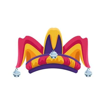 Jester hat icon, flat design Stock Illustration