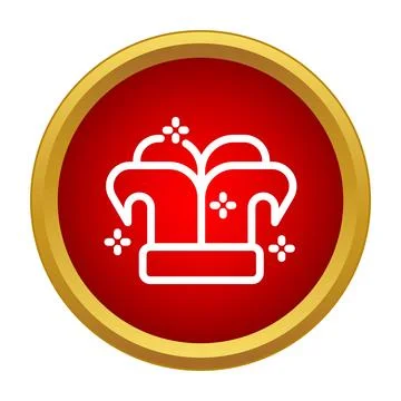 Jester hat icon indicating fun and entertainment Stock Illustration