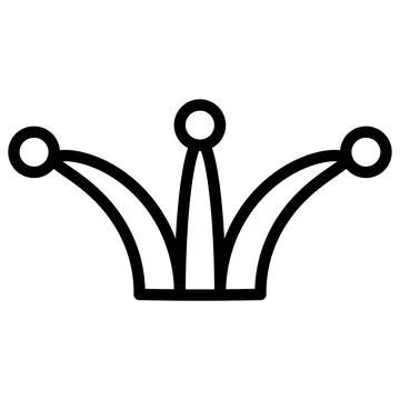 Jester hat icon line isolated on white background. Black flat thin icon on .. Stock Illustration