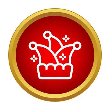 Jester hat icon representing comedy and entertainment Stock Illustration
